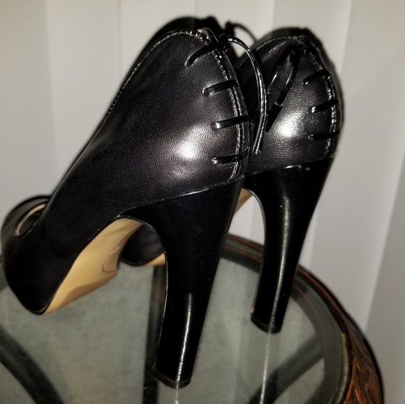 Nine West Shoes - Black genuine leather peep toe